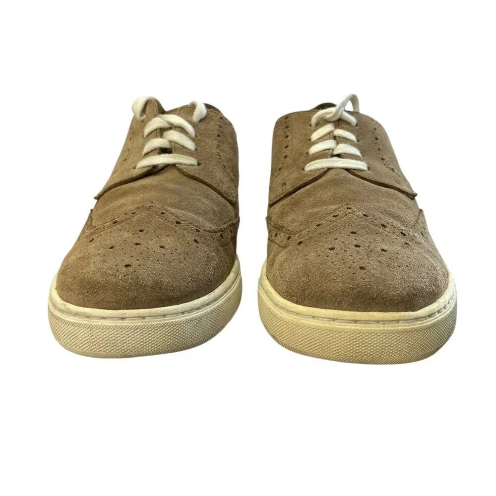 Rockport Trutech‎ Comfort Taupe Suede Leather Oxfords Wingtips Mens 11 Lace Up